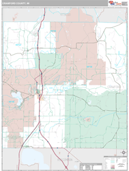 Crawford County, MI Wall Map