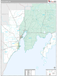 Delta County, MI Wall Map
