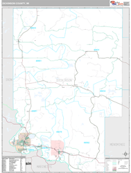 Dickinson County, MI Wall Map