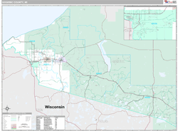 Gogebic County, MI Wall Map