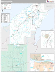 Houghton County, MI Wall Map