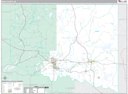 Iron County, MI Wall Map