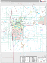 Kalamazoo County, MI Wall Map