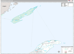 Keweenaw County, MI Wall Map