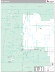 Lake County, MI Wall Map