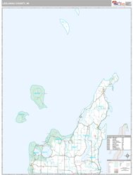 Leelanau County, MI Wall Map