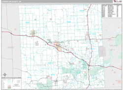 Livingston County, MI Wall Map