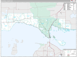 Mackinac County, MI Wall Map