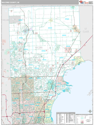 Macomb County, MI Wall Map