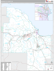 Marquette County, MI Wall Map