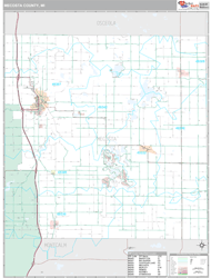 Mecosta County, MI Wall Map