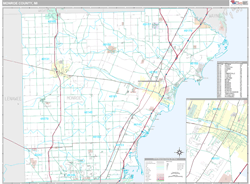 Monroe County, MI Wall Map