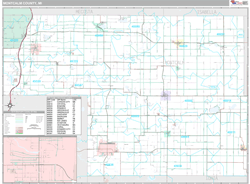 Montcalm County, MI Wall Map