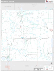 Montmorency County, MI Wall Map