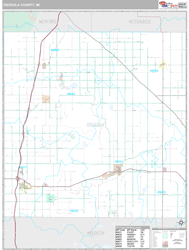 Osceola County, MI Wall Map