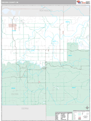 Oscoda County, MI Wall Map