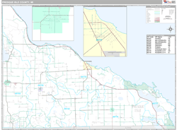 Presque Isle County, MI Wall Map