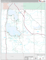 Roscommon County, MI Wall Map