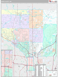 Anoka County, MN Wall Map
