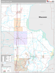 Chisago County, MN Wall Map