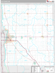 Clay County, MN Wall Map