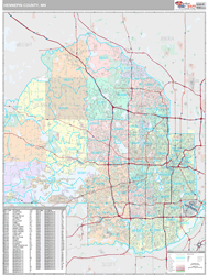 Hennepin County, MN Wall Map