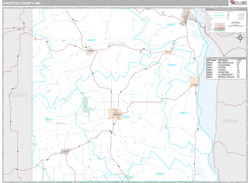 Houston County, MN Wall Map