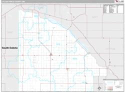 Lac qui Parle County, MN Wall Map