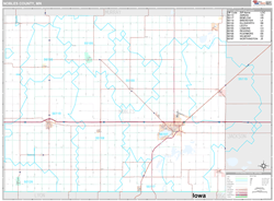 Nobles County, MN Wall Map