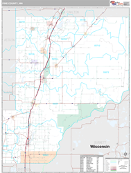 Pine County, MN Wall Map