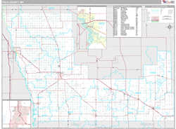 Polk County, MN Wall Map