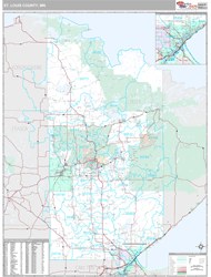 St. Louis County, MN Wall Map