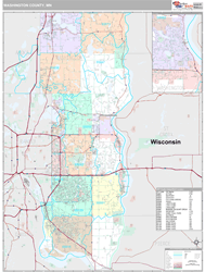 Washington County, MN Wall Map