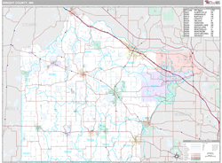 Wright County, MN Wall Map