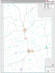 Calhoun County, MS Wall Map