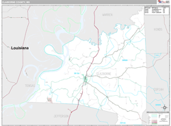 Claiborne County, MS Wall Map