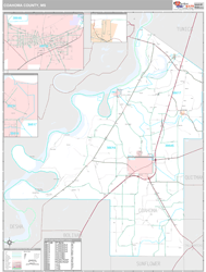 Coahoma County, MS Wall Map