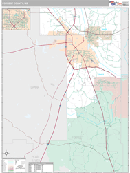 Forrest County, MS Wall Map