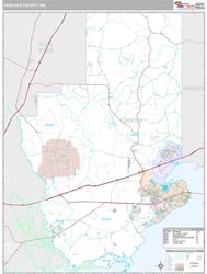 Hancock County, MS Wall Map