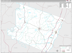 Holmes County, MS Wall Map