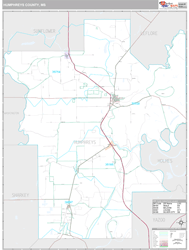 Humphreys County, MS Wall Map