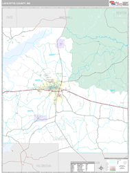 Lafayette County, MS Wall Map