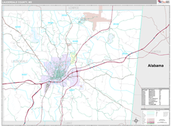 Lauderdale County, MS Wall Map