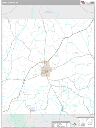 Leake County, MS Wall Map