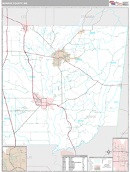 Monroe County, MS Wall Map