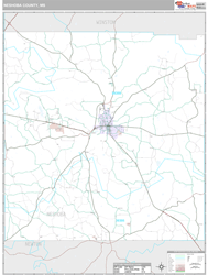 Neshoba County, MS Wall Map