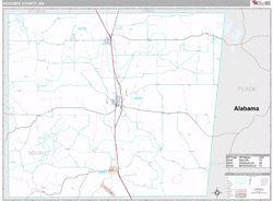 Noxubee County, MS Wall Map