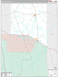 Perry County, MS Wall Map