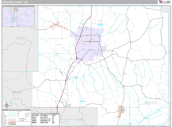 Prentiss County, MS Wall Map