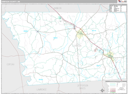 Simpson County, MS Wall Map